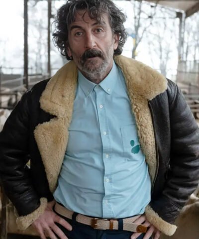 Old Dog, New Tricks S01 Antón Brown Shearling Leather Jacket