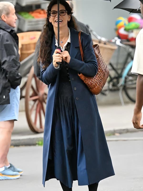 Practical Magic 2 Sandra Bullock Blue Wool Coat Sally Owens Practical Magic 2 Blue Coat