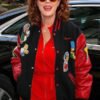 Shop Susan Sarandon The Simpsons Black and Red Varsity Jacket