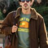 Joe Jonas A Very Jonas Christmas Movie 2025 Brown Leather Jacket