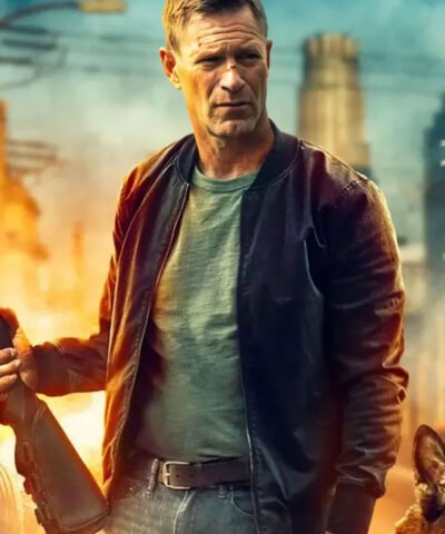 Muzzle City of Wolves 2025 Aaron Eckhart Black Bomber Jacket