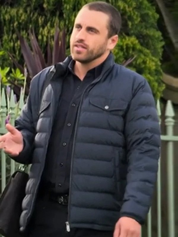 Andrew Rodwell Neighbours Puffer Jacket Neighbours 2025 Lloyd Will Blue Puffer Jacket