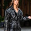 NYC 2025 Barbara Palvin Leather Jacket