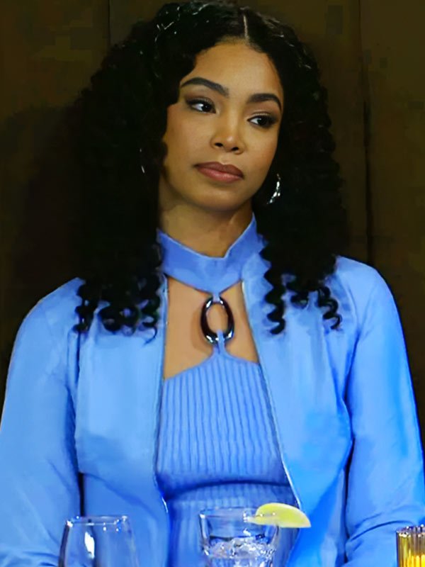 Beyond the Gates S01 Chelsea Hamilton Blue Jacket Beyond the Gates RhonniRose Mantilla Blue Leather Jacket