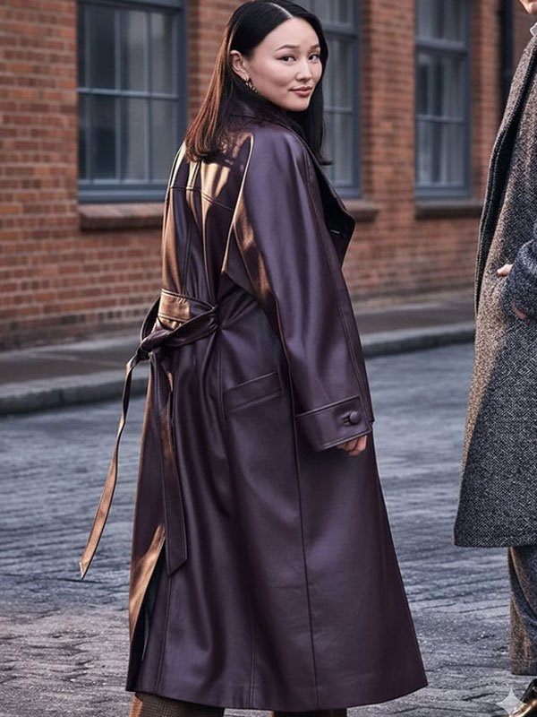 Bridgerton S04 Sophie Baek Leather Trench Coat Bridgerton S04 Sophie Baek Leather Coat