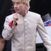 Crime 101 2026 Barry Keoghan White Jacket