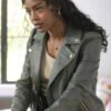 TV Series High Potential Javicia Leslie Green Leather Jacket