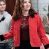 TV Series Electric Bloom 2025 Jade Red Cotton Jacket