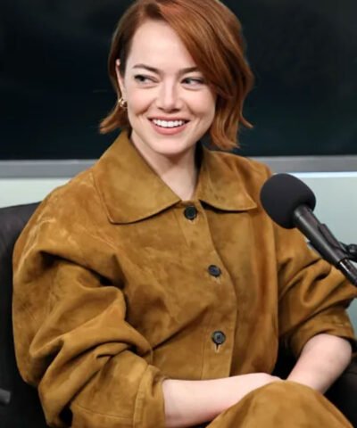SiriusXM’s Town Hall 2025 Emma Stone Cropped Jacket