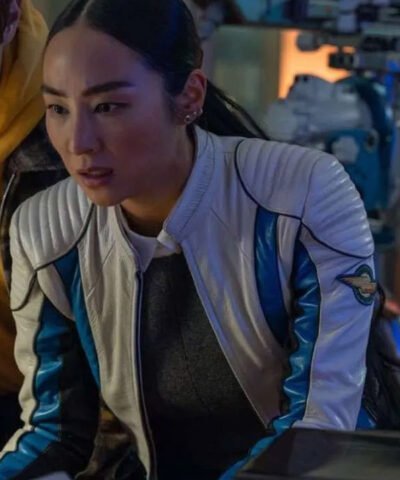 Tron Ares 2025 Greta Lee Leather Jacket