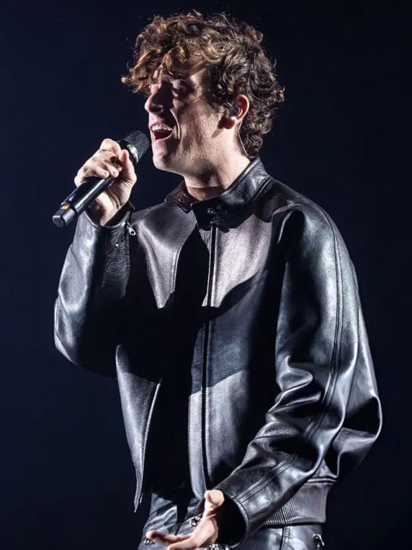 Guitarricadelafuente Black Leather Jacket Guitarricadelafuente Madrid 2025 Black Bomber Jacket