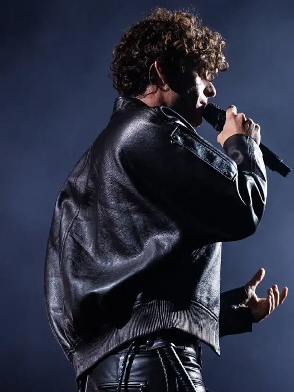 Guitarricadelafuente Madrid 2025 Black Bomber Jacket Guitarricadelafuente Black Leather Jacket