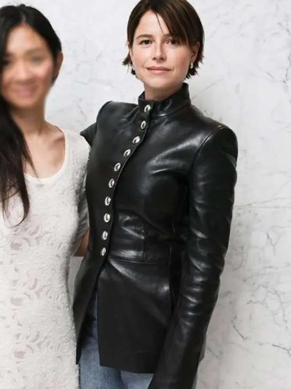 Hamnet Jessie Buckley Black Leather Jacket Movie Hamnet 2025 Agnes Black Leather Jacket