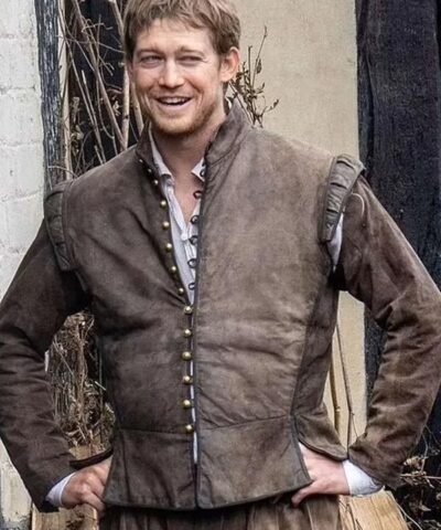 Movie Hamnet 2025 Bartholomew Brown Suede Vest