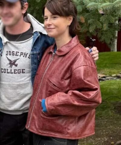 Hamnet Movie Event 2025 Jessie Buckley Brown Jacket