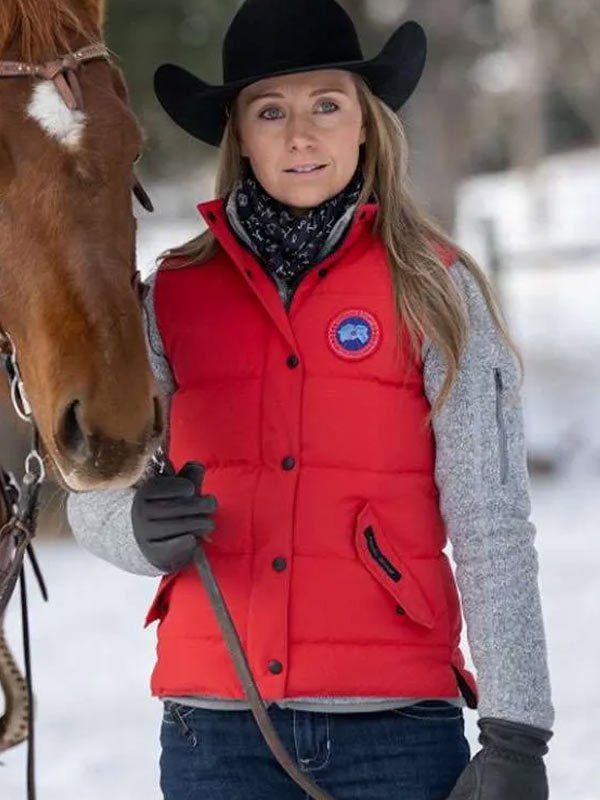 Heartland S14 Amy Fleming Red Puffer Vest Heartland S14 Amy Fleming Red Vest