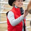 TV Series Heartland Amber Marshall Red Puffer Vest