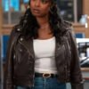 High Potential 2025 Daphne Forrester Brown Leather Jacket