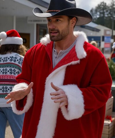 A Royal Montana Christmas 2025 Warren Christie Red Velvet Coat