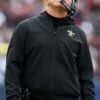 New Orleans Saints 2025 Kellen Moore Black Hooded Jacket