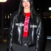 NYC Dinner Night Dua Lipa Balenciaga Black Leather Jacket