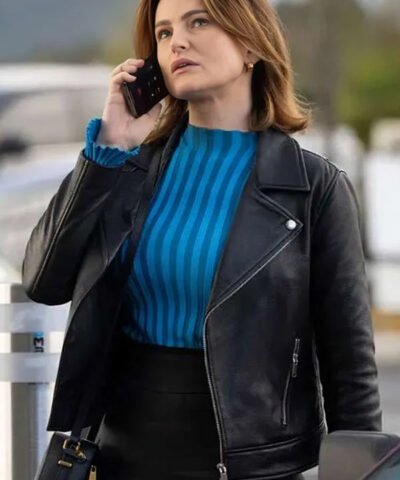 Nicolette Stone Neighbours Black Leather Jacket