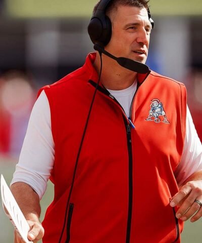 Mike Vrabel New England Patriots 2025 Red Vest