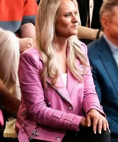 Jill McVicar Nelson On Brand with Jimmy Fallon 2025 Leather Jacket