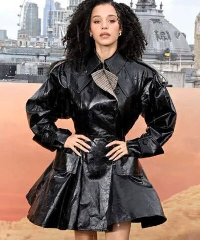One Battle After Another 2025 Willa Black Frock Leather Jacket