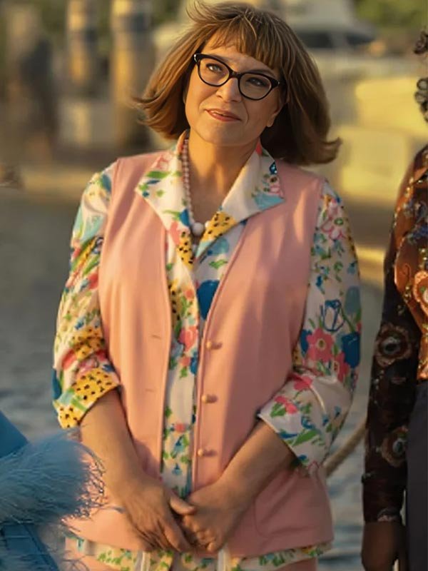 Palm Royale Mindy Cohn Pink Vest Palm Royale S01 Mindy Cohn Pink Vest