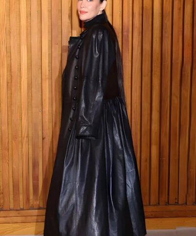PFW 2025 Liv Tyler Leather Coat