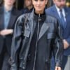 Jennifer Connelly Paris Fashion Week 2025 Black Leather Jacket