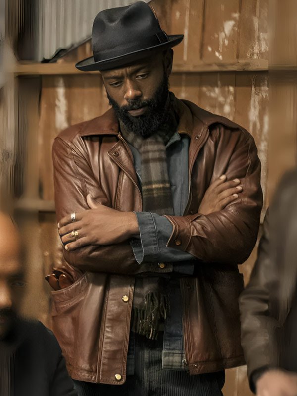Play Dirty 2025 LaKeith Stanfield Brown Jacket Play Dirty 2025 Grofield Brown Leather Jacket