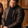 Play Dirty 2025 Mark Wahlberg Brown Leather Blazer
