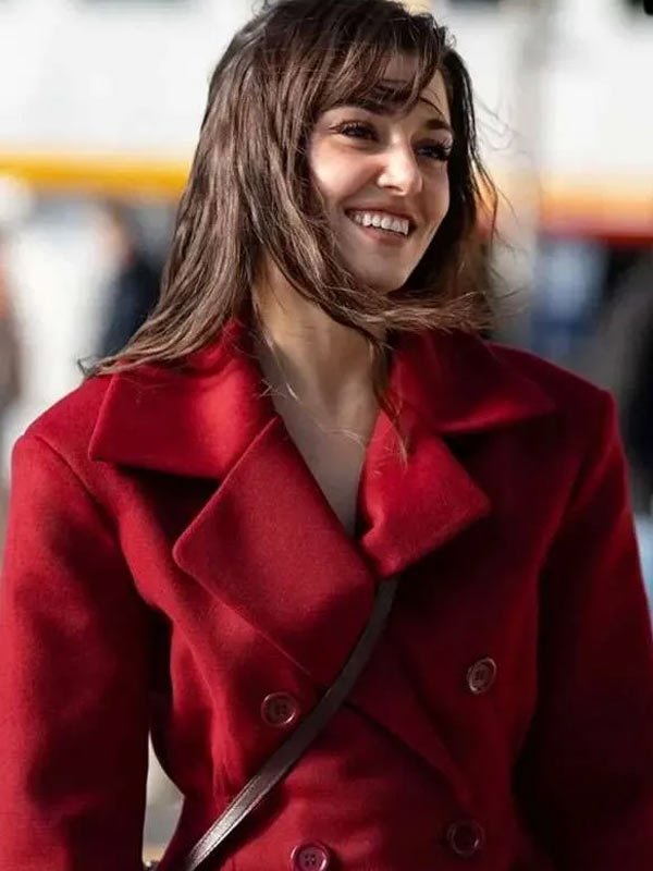 Reminder S01 Hande Erçel Red Wool Coat TV Series Reminder Hande Erçel Red Coat