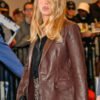 NYC 2025 Scarlett Johansson Brown Leather Blazer