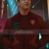Star Trek Starfleet Academy S01 George Hawkins Red Varsity Jacket