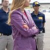 Kaitlin Olson High Potential 2025 Purple Leather Blazer
