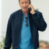 David Duchovny Malice S01 Blue Bomber Jacket