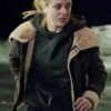 The Åre Murders 2025 Carla Sehn Brown Shearling Leather Jacket