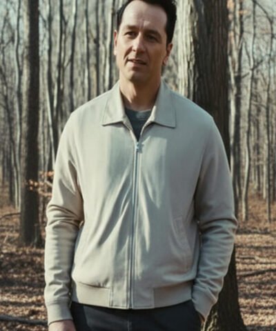 The Beast in Me 2025 Nile Jarvis Off White Bomber Jacket