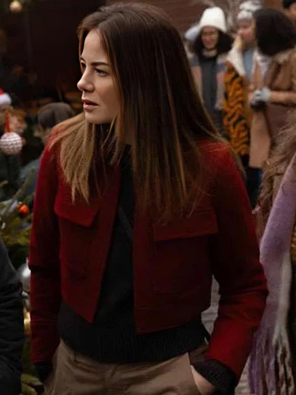 The Family Plan 2 Michelle Monaghan Red Jacket The Family Plan 2 Michelle Monaghan Red Wool Jacket
