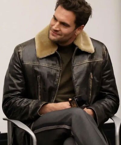 Hedda BAFTA Screening Tom Bateman Shearling Jacket