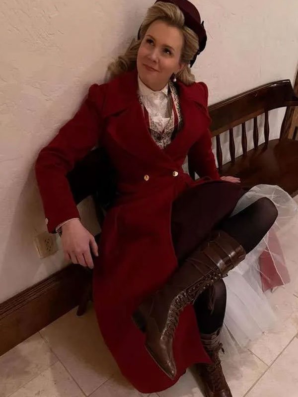 A Newport Christmas 2025 Ella Red Wool Trench Coat A Newport Christmas Ginna Claire Mason Red Wool Coat