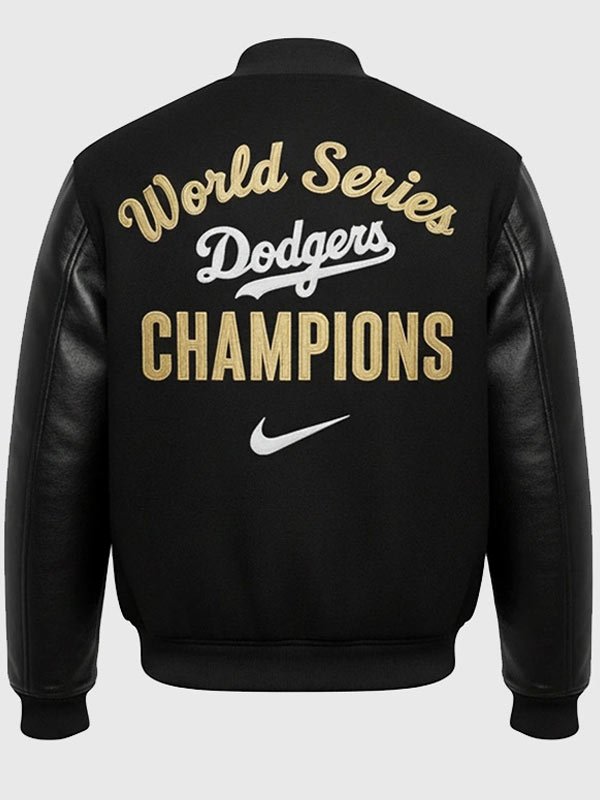 Dodgers World Series Championship Dave Roberts Black Bomber Jacket Dodgers World Series Championship Dave Roberts Jacket