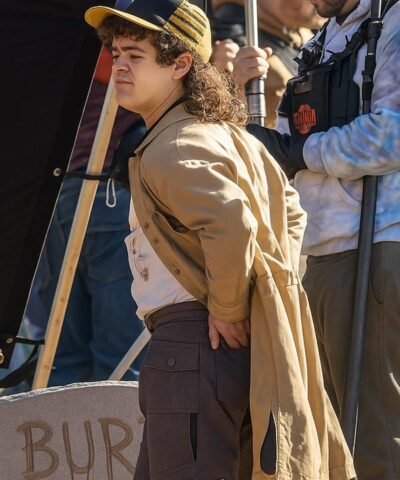Stranger Things 2025 Gaten Matarazzo Brown Cotton Jacket