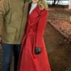 A Newport Christmas 2025 Ella Red Trench Coat
