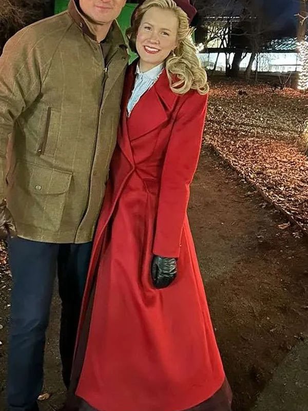 Ginna Claire Mason A Newport Christmas Red Coat A Newport Christmas 2025 Ella Red Trench Coat