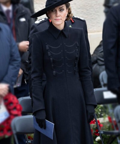 Remembrance Day Kate Middleton Black Coat