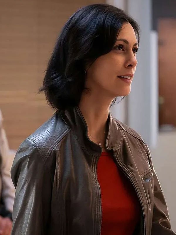 Sheriff Country 2025 Mickey Fox Brown Leather Jacket Sheriff Country S01 Morena Baccarin Leather Jacket